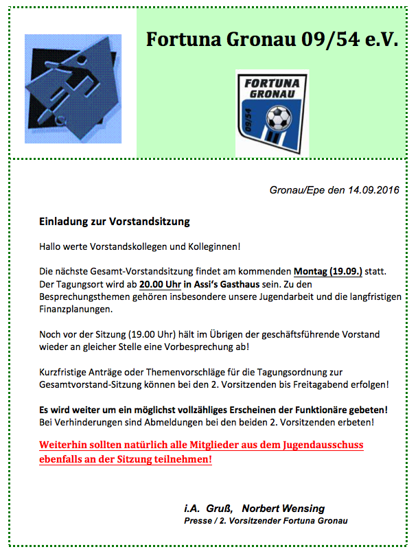 vorstandssitzung